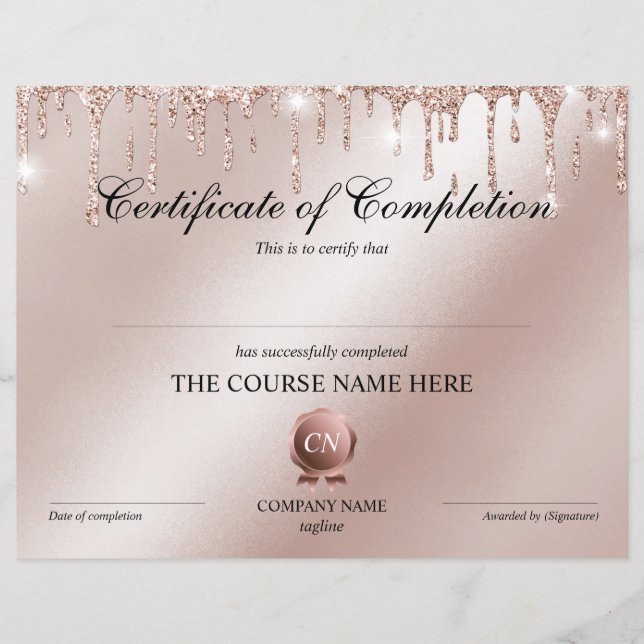 Abschluss des Abschlusszertifikats (Vorderseite)