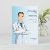Abschluss des Arztes für Medizin Einladung (Stehend Vorderseite)