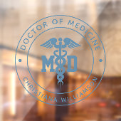 Abschluss des Arztes für Medizin Fensteraufkleber (Blatt 2)