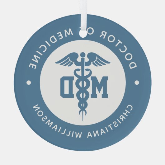 Abschluss des Arztes für Medizin Ornament Aus Glas (Rückseite)