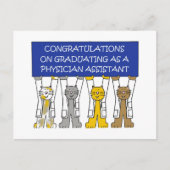 Abschluss des Arztes Glückwunsch Ankündigungspostkarte (Vorderseite)