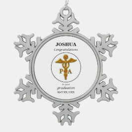 Abschluss des Arztes Glückwunsch Schneeflocken Zinn-Ornament
