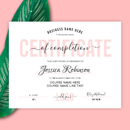 Abschluss des Feminine Certificate Award Course
