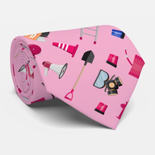 Abschluss des Feuerwehrführers Pink Krawatte (Gerollt)