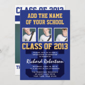 Abschluss des Fußballspielers einheitliche Nummer Einladung (Vorne/Hinten)