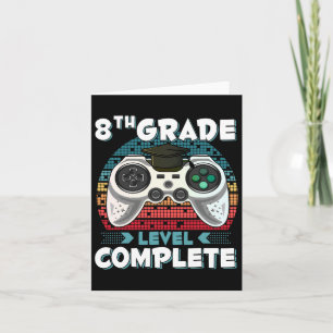 Abschluss des Gamers der achten Klasse Karte