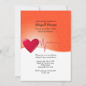 Abschluss des Herzklopfs Einladung (Vorderseite)