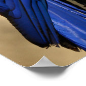 Abschluss des Hyacinth-Aras auf Holzpfosten Poster (Ecke)