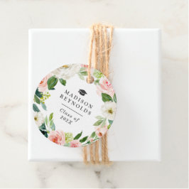 Abschluss des Klassenjahres Eleganter Rosa Blütenr Geschenkanhänger