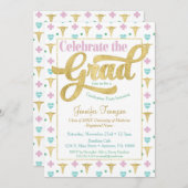 Abschluss des Krankenpflegers Einladung Pink LPN R (Vorne/Hinten)