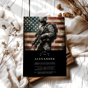 Abschluss des Militärsoldaten der amerikanischen F Einladung