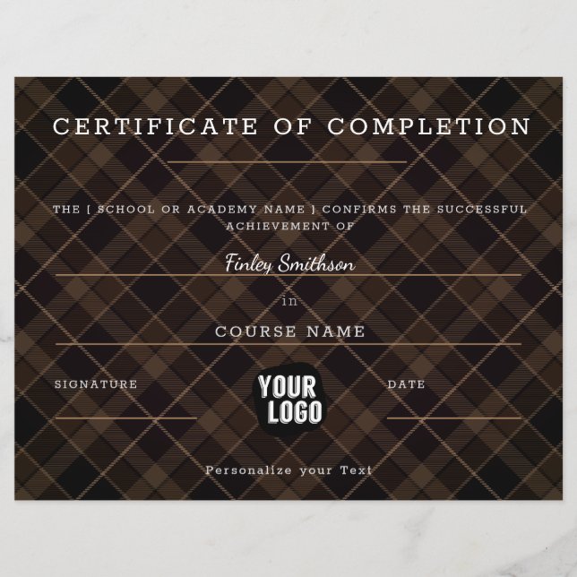 Abschluss des modernen braunen Maskulins (Vorderseite)