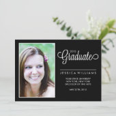 Abschluss des modernen Fotos {Schwarz und Weiß} Ankündigung (Stehend Vorderseite)