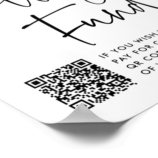 Abschluss des modernen Uni-Fonds QR-Code Poster (Ecke)