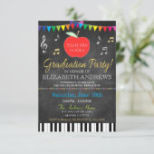 Abschluss des Musiklehrers Einladung (Stehend Vorderseite)