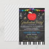 Abschluss des Musiklehrers Einladung (Vorne/Hinten)