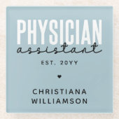 Abschluss des personalisierten Arztes Glasuntersetzer (Vorderseite)