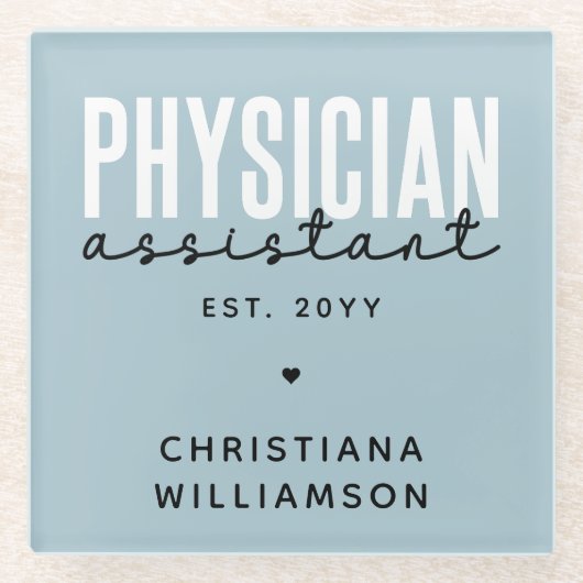 Abschluss des personalisierten Arztes Glasuntersetzer (Vorderseite)