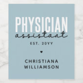 Abschluss des personalisierten Arztes Weinetikett (Einzelnes Label)