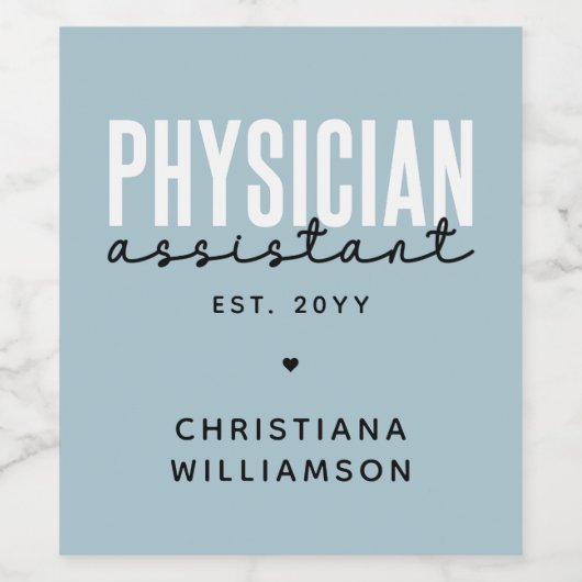 Abschluss des personalisierten Arztes Weinetikett (Einzelnes Label)