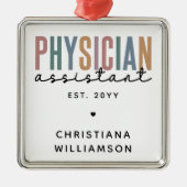 Abschluss des personalisierten PA-Arztes Ornament Aus Metall (Vorne)