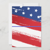 Abschluss des Polizeibeamten für die Flaggenflagge Einladung (Rückseite)