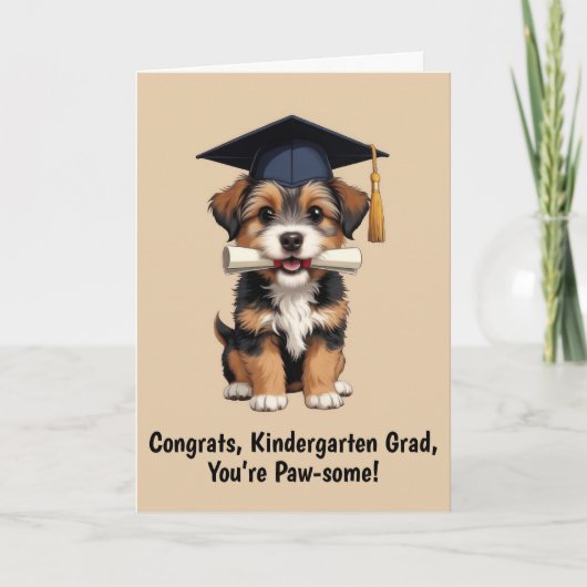 Abschluss des Welpenkindergartens Karte (Vorderseite)