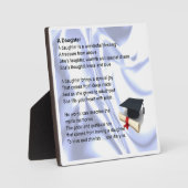 Abschluss Design Tochter Poem Plaque Fotoplatte (Vorderseite)