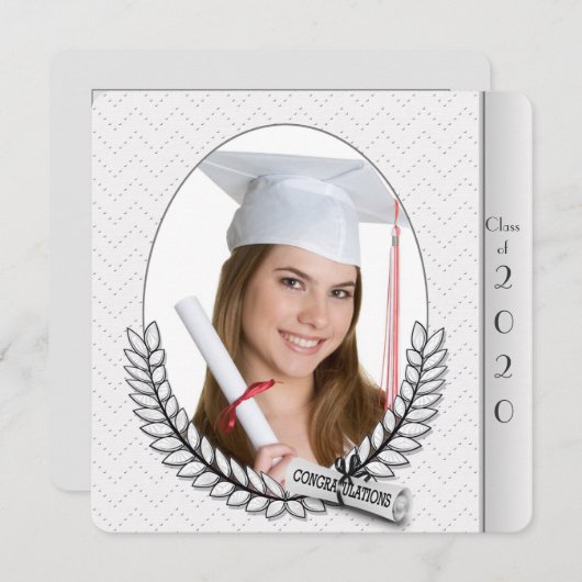 Abschluss Diamond Laurel auf Rahmen Einladung (Vorne/Hinten)