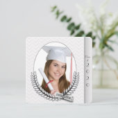 Abschluss Diamond Laurel auf Rahmen Einladung (Stehend Vorderseite)