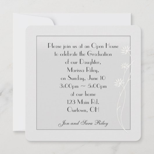 Abschluss Diamond Laurel auf Rahmen Einladung (Rückseite)