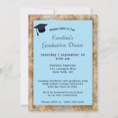 Abschluss Dinner Cap Blue Abschluss Einladung (Vorderseite)