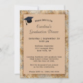 Abschluss Dinner Cap Tan Abschluss Einladung (Vorderseite)