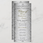 Abschluss Dinner Einladung Silber (Vorne/Hinten)