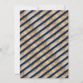 Abschluss Dinner Navy Blue Abschluss Einladung (Rückseite)