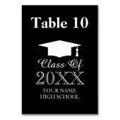 Abschluss Dinner Party Tischnummer Schilder (Vorderseite)