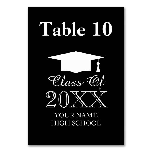 Abschluss Dinner Party Tischnummer Schilder (Vorderseite)