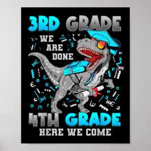 Abschluss Dinosaur T-rex 4. Klasse hier Poster