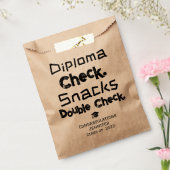 Abschluss. Diplom? Karo. Snacks? Karo. Kraft Geschenktütchen (Versiegelt)
