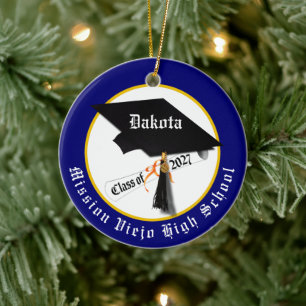 Abschluss-Diplom Klasse 2027 Foto Abitur Keramik Ornament