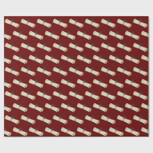 Abschluss-Diplom mit Bow Geschenkpapier (Flach)