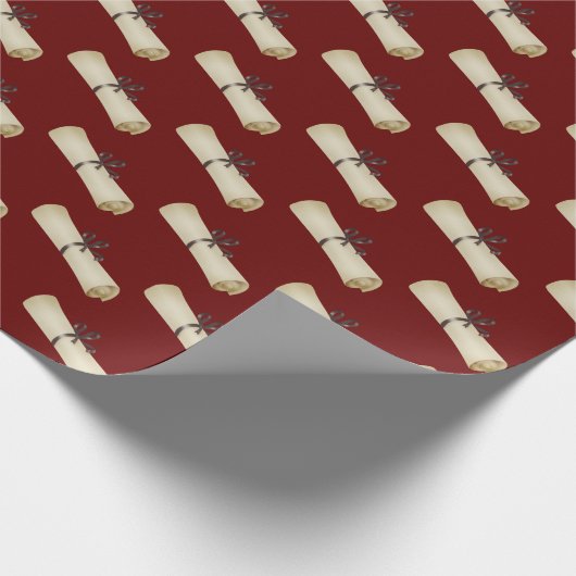 Abschluss-Diplom mit Bow Geschenkpapier (Ecke)