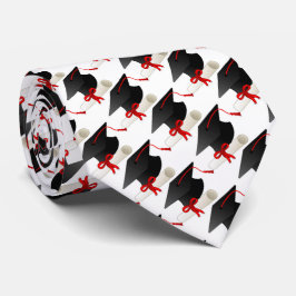 Abschluss-Diplom und Kappe Krawatte