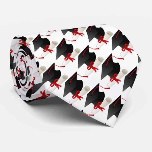 Abschluss-Diplom und Kappe Krawatte (Gerollt)