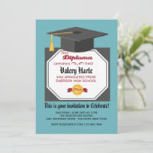 Abschluss Diploma Foto Abschluss Einladung (Stehend Vorderseite)