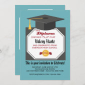 Abschluss Diploma Foto Abschluss Einladung (Vorne/Hinten)