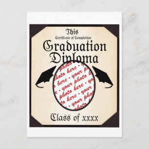 Abschluss Diploma Foto Frame Ankündigungspostkarte