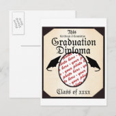 Abschluss Diploma Foto Frame Ankündigungspostkarte (Vorne/Hinten)