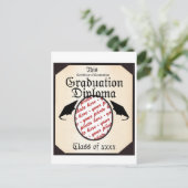 Abschluss Diploma Foto Frame Ankündigungspostkarte (Stehend Vorderseite)