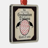 Abschluss Diploma Foto Frame Ornament Aus Metall (Rechts)